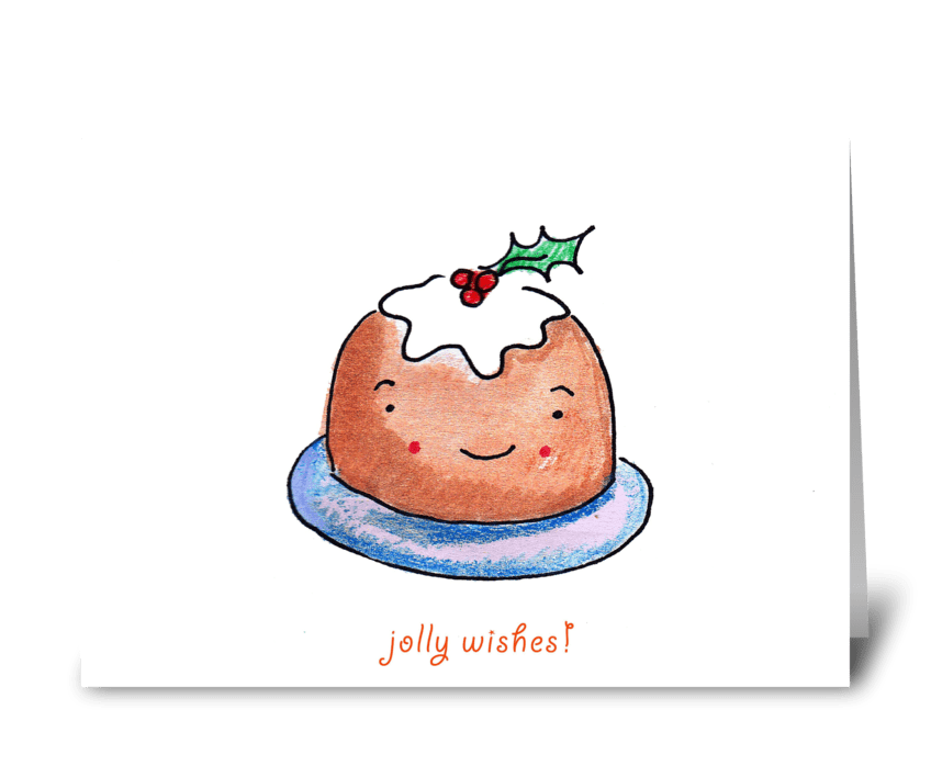 Jolly Pudding greeting card