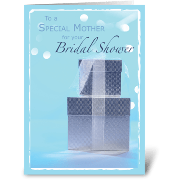 Mother, Bridal Shower Gifts, Light Blue  greeting card