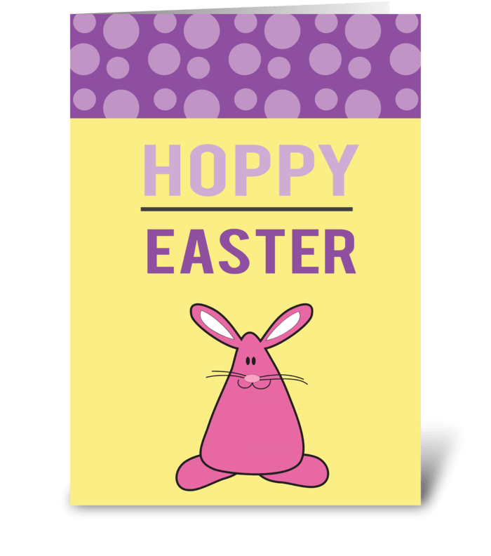 Hoppy Easter greeting card