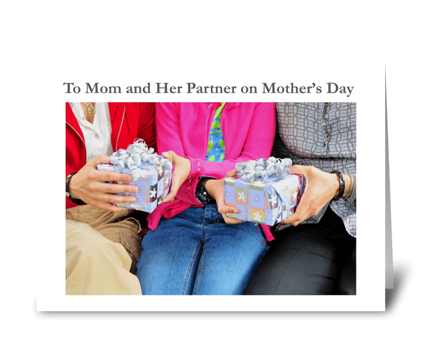 To Mom and Her Partner on Mother's Day greeting card