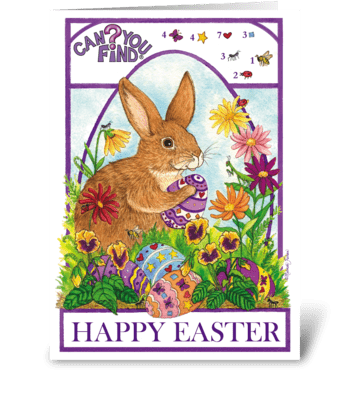 Easter Card Games greeting card