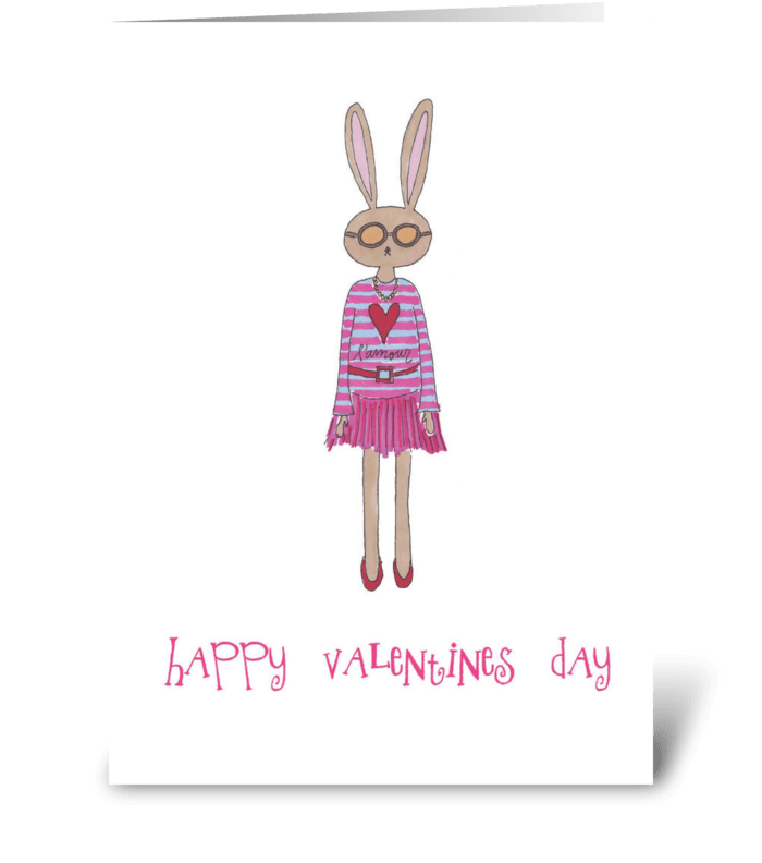 Bunny Amour greeting card