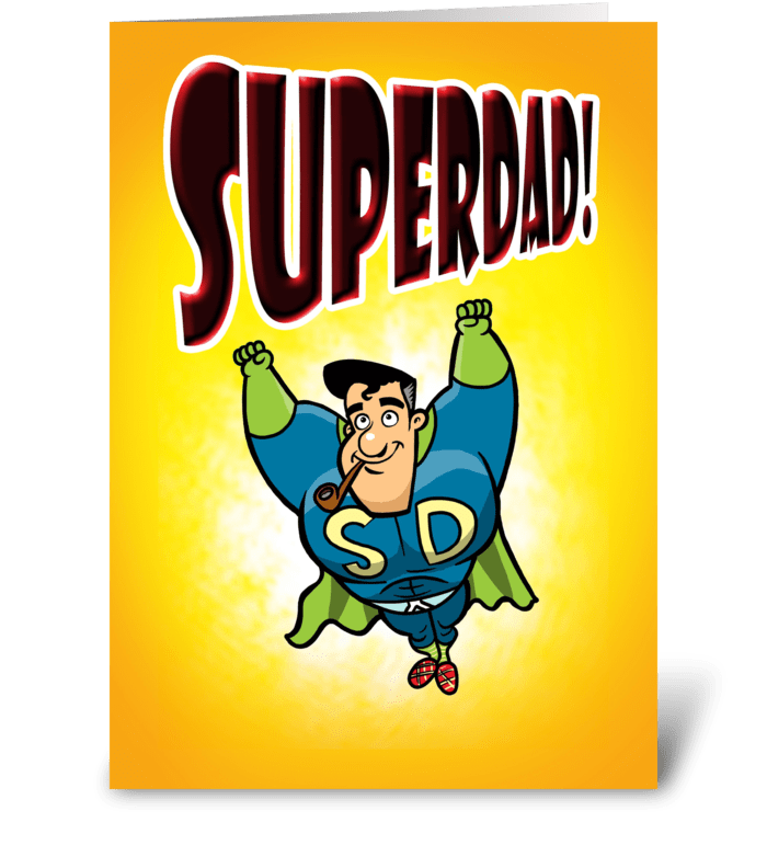 Super Father's Day Card (Interior Art) greeting card