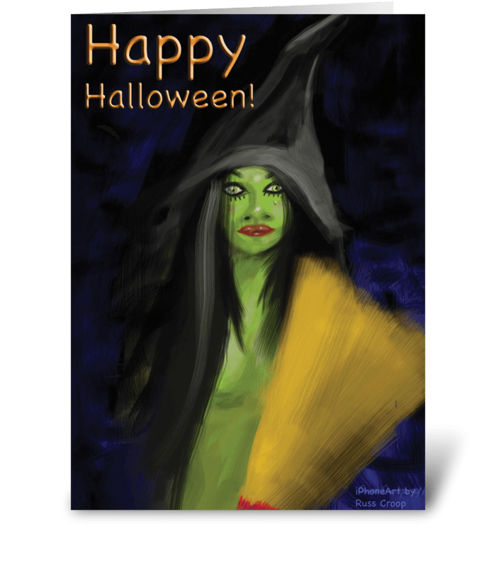 Witch greeting card