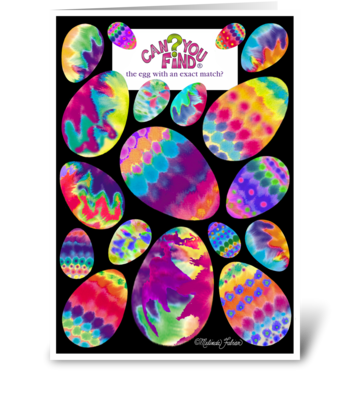 Easter Egg Activity Greeting Card  greeting card
