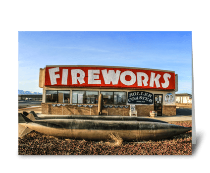 Fireworks Store greeting card