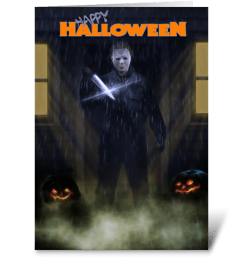 Halloween Killer greeting card