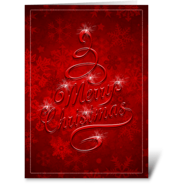O Modern Christmas Tree greeting card