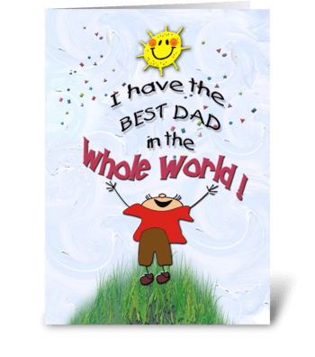 Birthday to Dad, from son greeting card