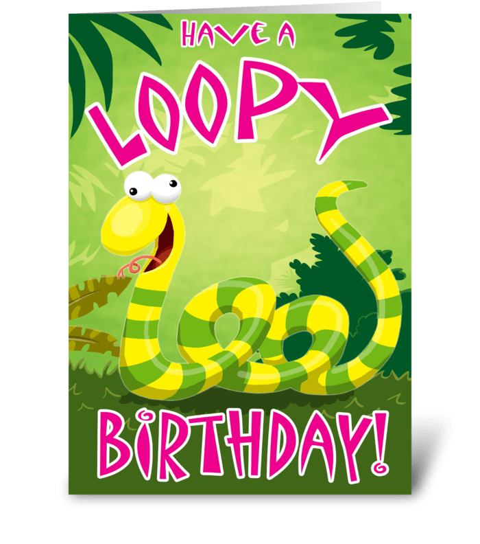 Have a Loopy Birthday greeting card