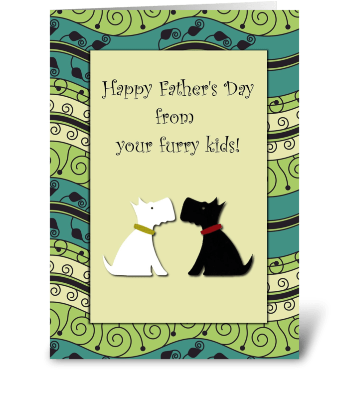 Happy Father's Day Dogs Card greeting card