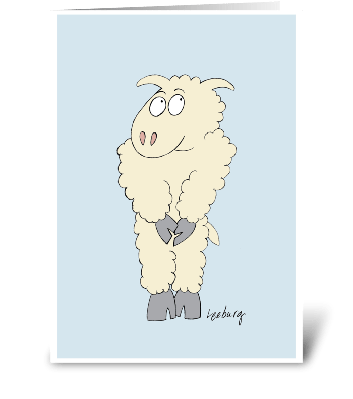 Sheepish Birthday greeting card
