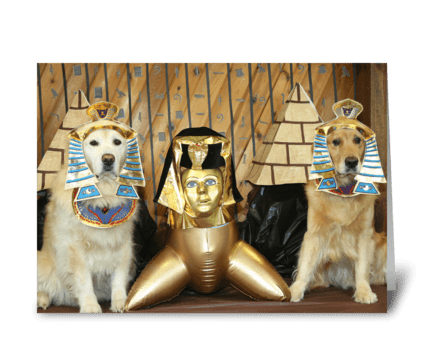 Golden Egyptian Birthday greeting card