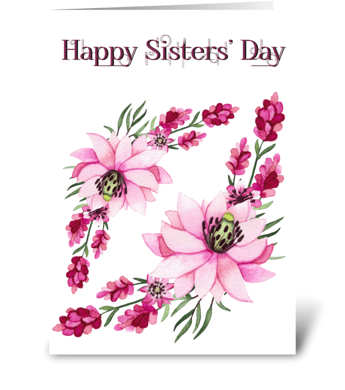 Sister Flowers greeting card