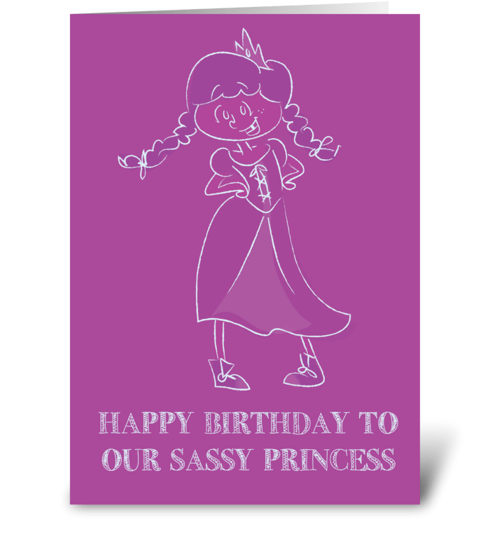 Sassy Princess greeting card