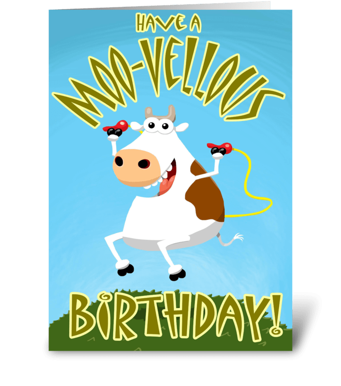 Have a Moo-vellous Birthday greeting card