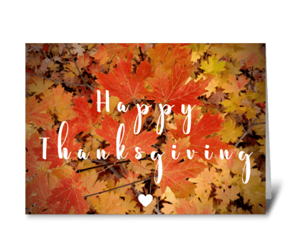 Autumn leaves greeting card