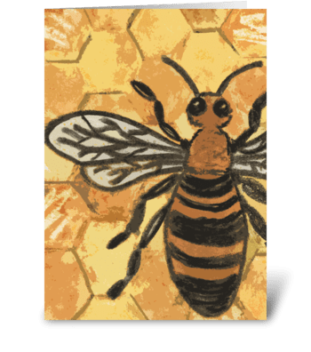 Bee Illustration greeting card