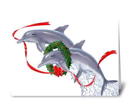 Dolphins greeting card