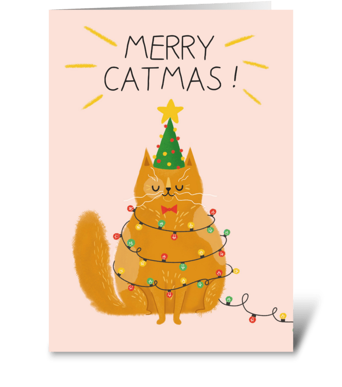 Merry catmas card !  greeting card