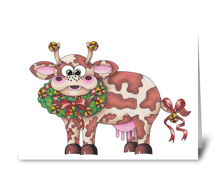 Dairy Christmas greeting card