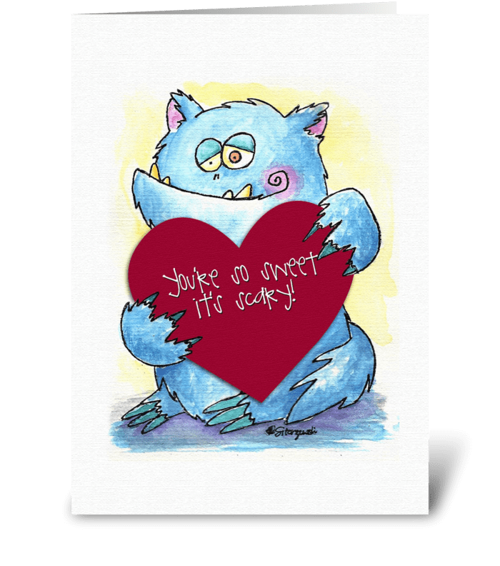 Monster Valentine greeting card