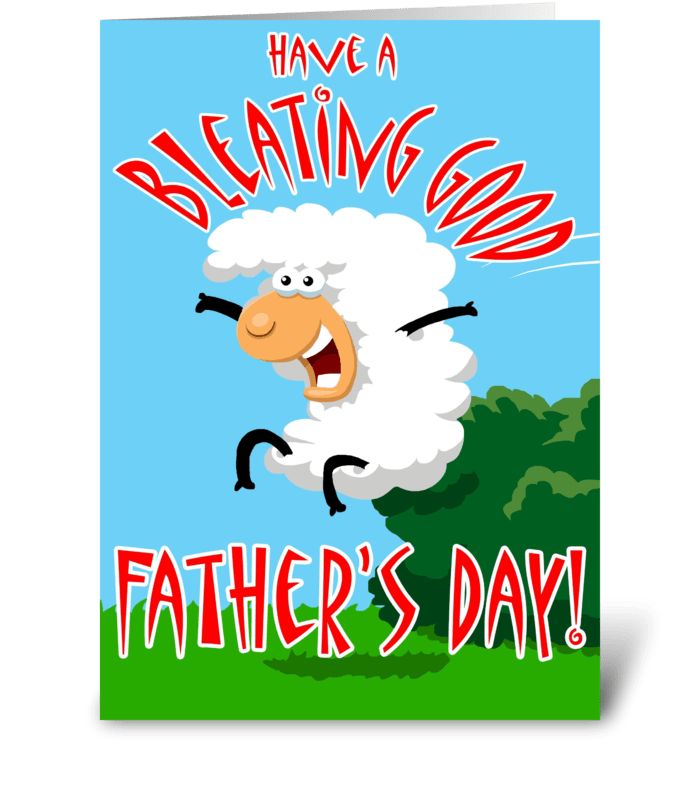 Bleating Good Father's Day greeting card