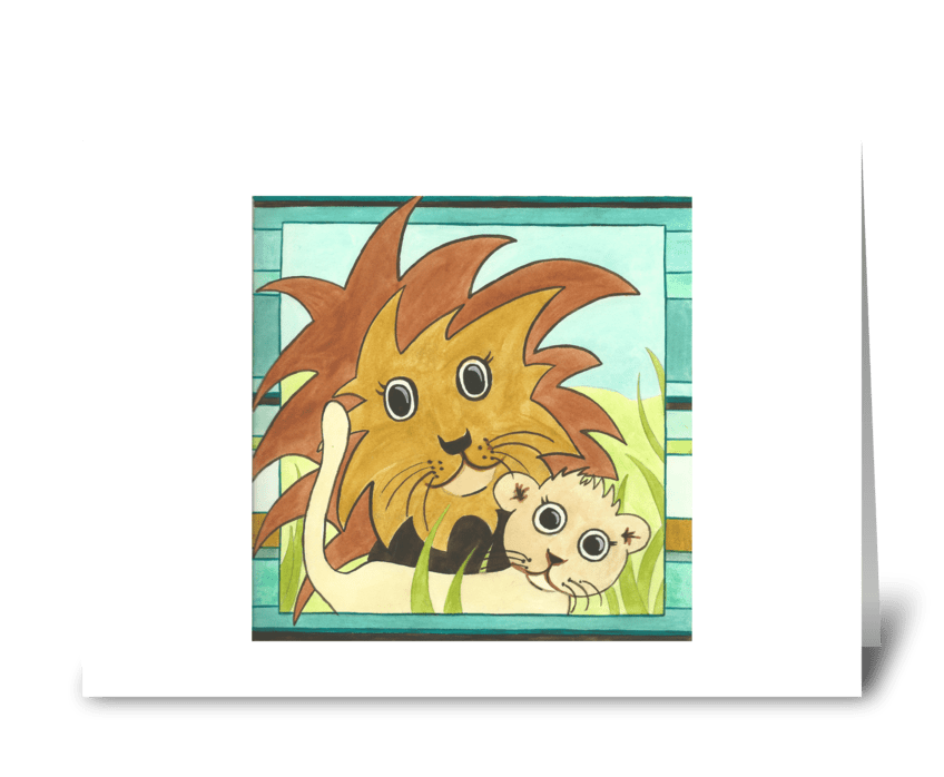 Lulu's Lions greeting card