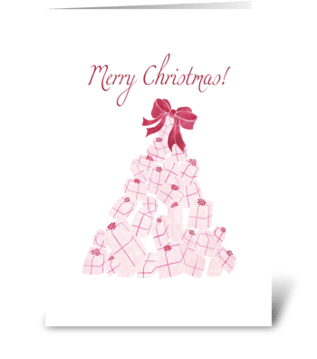 Christmas Present Tree greeting card