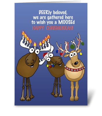 Happy Chrismukkah! greeting card