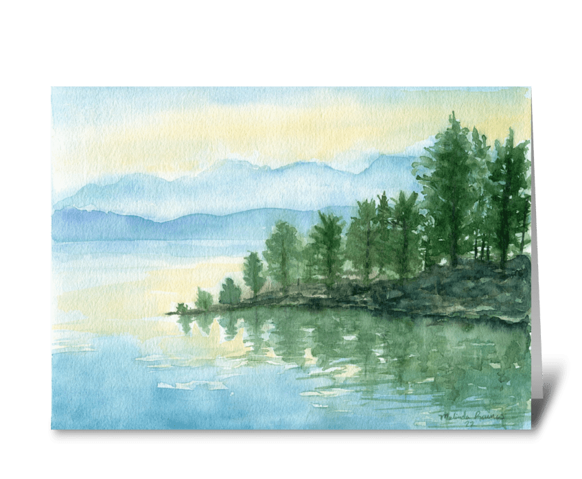 Lake View greeting card