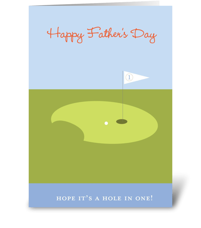 Father's Day golf greeting card