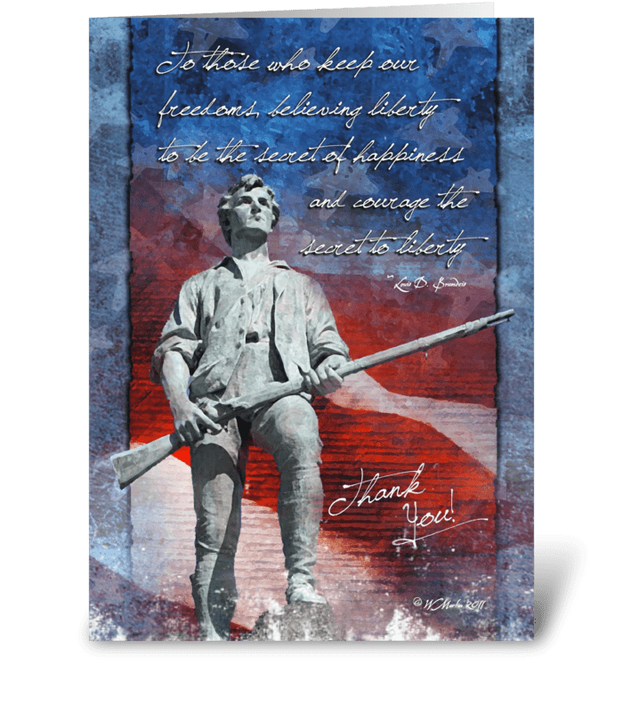 Minuteman Troop Support Greeting Card greeting card