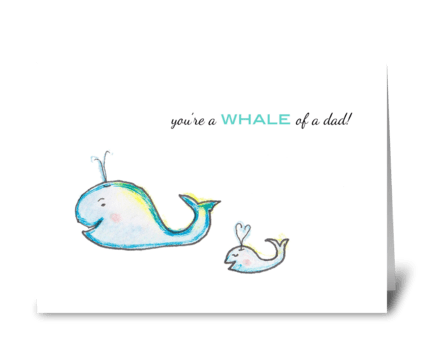 Whale Dad greeting card