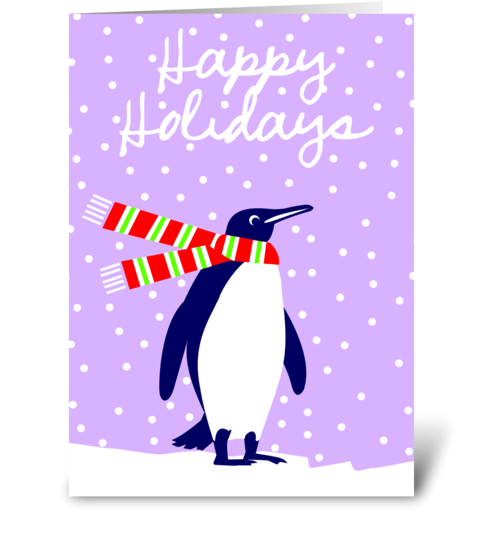 Friend of Santa (penguin) greeting card