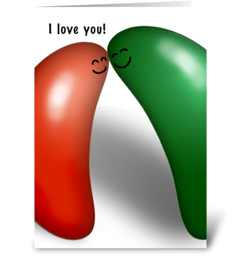 Jelly Bean Love! greeting card