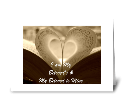 I am My Beloved's and My Beloved is Mine greeting card