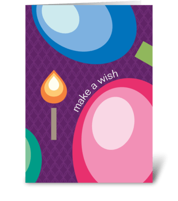 Make A Wish Candle greeting card